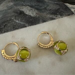 Vintage look Cat Eye Stone Ball Hoop
Earrings